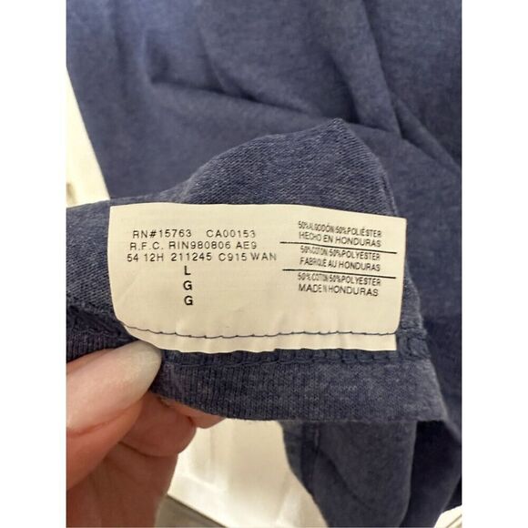 Navy blue crewneck Champion T-shirt size L - Picture 5 of 5